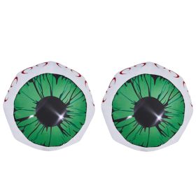 2PCS 3ft Green Eyed Ball ,2 White LED Lights Halloween Inflatable Decoration 12V