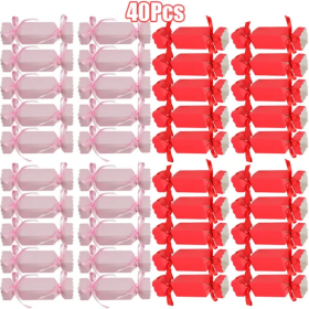 40Pcs Wedding Party Treat Boxes Small  Red Candy Shaped Gift Boxes