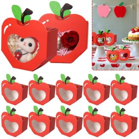 Shaped Gift Boxes With Clear Window Back To School Paper Candy Container DIY Teacher Appreciation Thank You Treat Box For Birthday Wedding Graduation