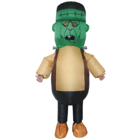 Inflatable Frank Costume Air Blow Up Jaws Jumpsuit Fancy Dress Funny Carcharias Suit For Cosplay Party--Only Supports Self-pickup.