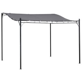 Weatherproof  Oasis 10x10 Gray Gazebo Canopy Shelter With Patio Flair