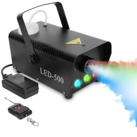 1Pc 400W Fog Machine RGB LED Party Club DJ Fogger Rapid Heating Remote Control Wedding Stage Smoke Machine