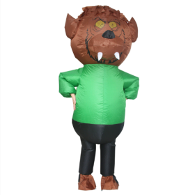 Inflatable Werewolf Costume Air Blow Up Jaws Jumpsuit Fancy Dress Funny Carcharias Suit For Cosplay Party--Only Supports Self-pickup.
