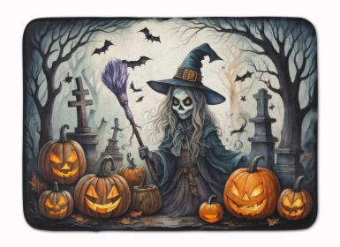 Witch Spooky Halloween Memory Foam Kitchen Mat Machine Washable Anti-Fatigue Mat Cushion Comfort Bath Mat or Kitchen Rug