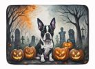 Boston Terrier Spooky Halloween Memory Foam Kitchen Mat Machine Washable Anti-Fatigue Mat Cushion Comfort Bath Mat or Kitchen Rug