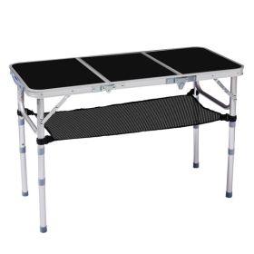Outdoor Folding Camping Table, 3ft Portable Pinic Table with 3 Adjustable Height