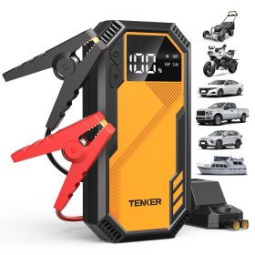 5000A Car Jump Starter 7.2L Gas or 6.5L Diesel 44.4W Portable Power Bank LED Flashlight 12V Jumper Box 10 Protections Built in Comprehensive Prot