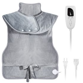 1Pc 36.6x22in Electric Heating Wrap For Neck Shoulder Fast Heating Pad Mat Heated Neck Wrap For Back Pain Relief With 6 Temperature Settings 4 Timer M