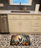Boston Terrier Spooky Halloween Memory Foam Kitchen Mat Machine Washable Anti-Fatigue Mat Cushion Comfort Bath Mat or Kitchen Rug