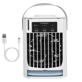 Portable Air Conditioner Fan Evaporative Humidifier 3 Speed Spray Personal Cold Mist Air Cooler Desk Table Fan Water Tank Night Light Adjustable