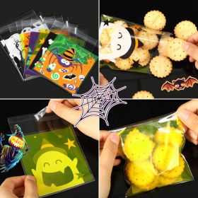 Halloween 450pcs Self-adhesive Candy Cellophane Treat Bags Cookie Bags For Halloween Trick Or Treat Goodie Party Favor Supplies-9 Patterns-Cannot Be L