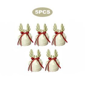 5 Pcs Christmas Antler Gift Bags (Option: W13688130)