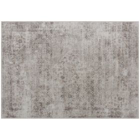 Machine Washable Area Rug 4x6, Non-Slip Traditional Floor Carpet For Living Room, Bedroom, Light Mixed-Brown (Color: Brown)