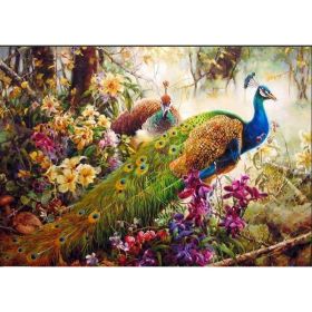 DIY handmade peacock hand-painted painting (Option: Photo color-40x50cm)
