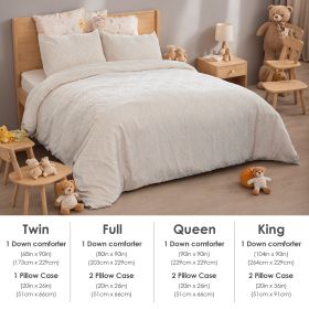Bohemian Style Quilt Cover Set, Cut Flower Quilt Cover,  Tufted Quilt Cover Three-piece Set, One Quilt Cover And Two Pillowcases,  Washable And Machin (Option: 229cmX229cm)