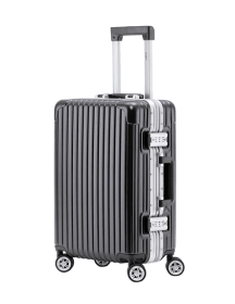 Highly durable travel suitcases check in luggage cabin baggage abs hard shell carry on premium suitcases (Color: Charcoal, size: Cabin - 55x35x20cm)