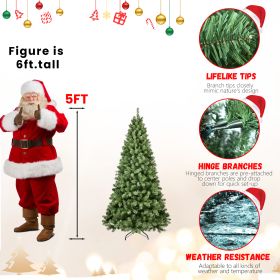 PE, PVC, Green Christmas Tree, Christmas Decorations (Option: 5FT)